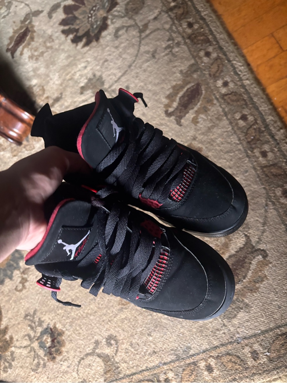 Jordan Black and Red Men's Sneakers
